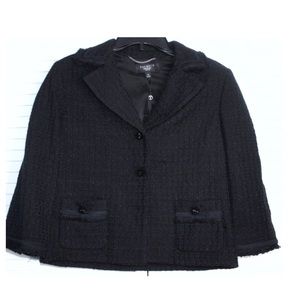 NWT TALBOTS Black Tweed Jacket